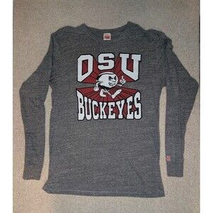 Homage Ohio State Buckeyes long sleeve shirt Men's size Large Gray   Made in USA